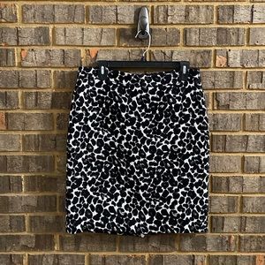 J. Crew Factory Black and White Pencil Skirt